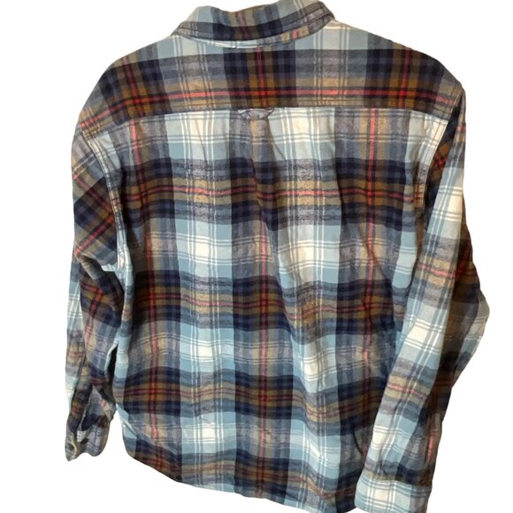 Eddie Bauer Large‎ Blue/Red/Brown/White Flannel Shirt - Picture 4 of 4